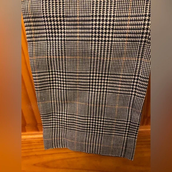Veronica Beard Gemini Plaid Pants Cotton Linen Trousers
